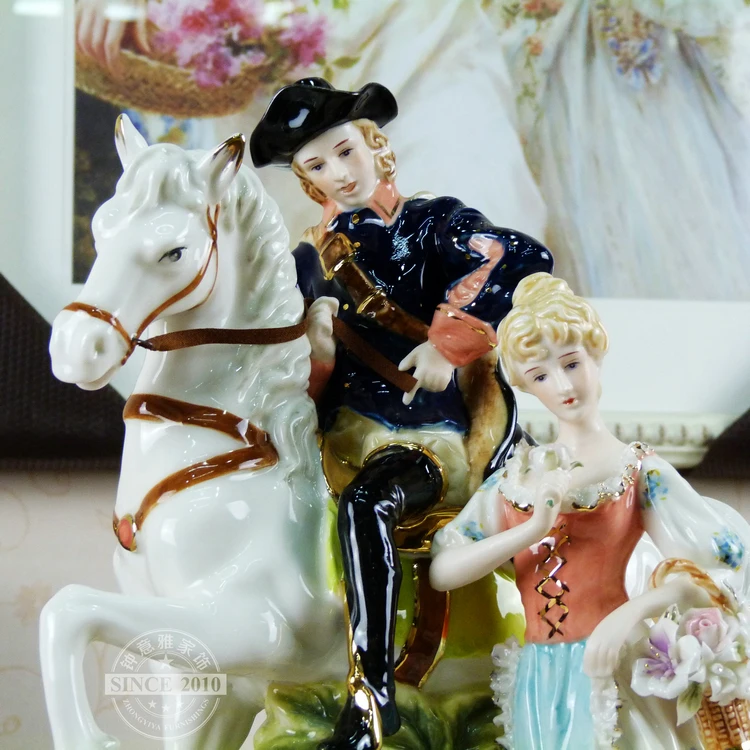 Ретро Высший сорт Европа керамическая статуя Наполеона рыцаря домашний декор ремесла украшение комнаты винтажный орнамент фарфоровая статуэтка подарок