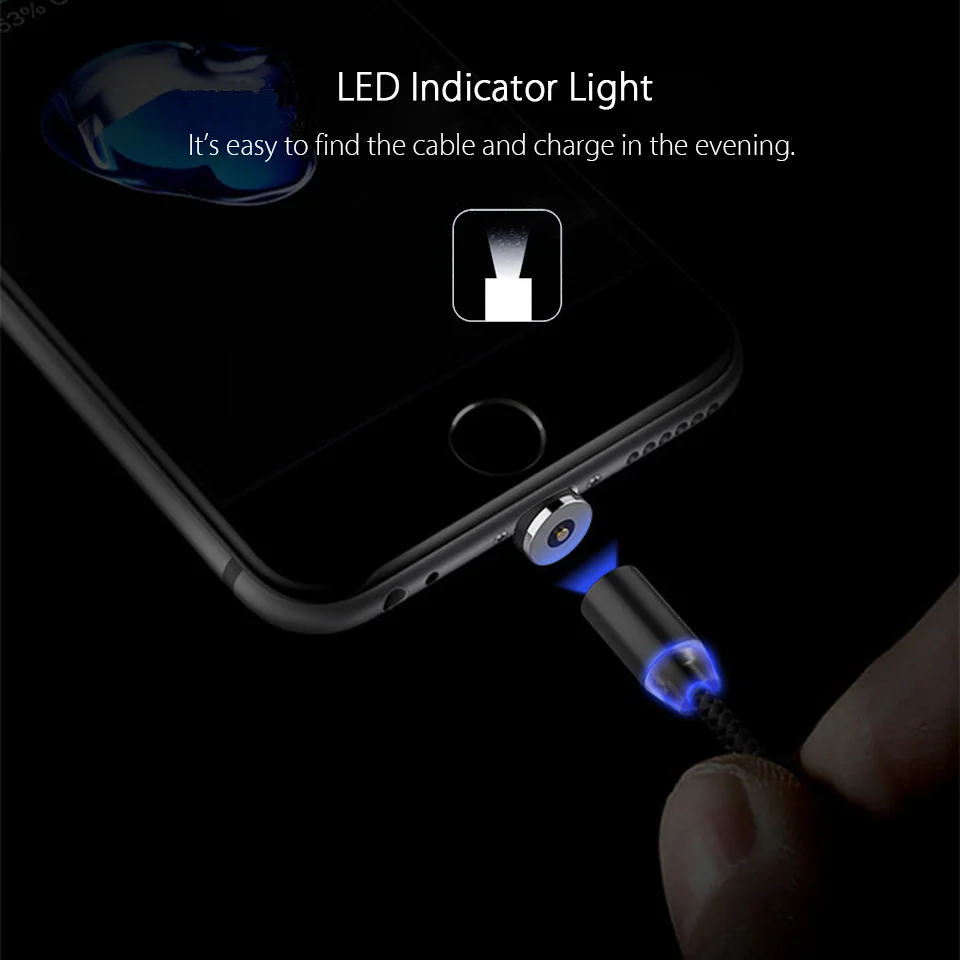 Gusima Магнитный Micro USB кабель для iPhone samsung type c зарядная зарядка магнит Зарядное