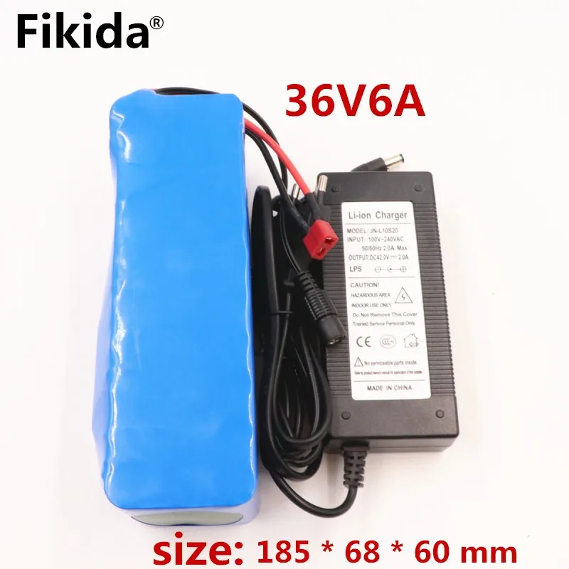 Fikida 36V 6ah 500W 18650 lithium battery 36V 6000mAh Electric bike battery with PVC case for electric bicycle 42V 2A charger Fikida 36V 6ah 500W 18650 lithium battery 36V 6000mAh Electric bike battery with PVC case for electric bicycle 42V 2A charger