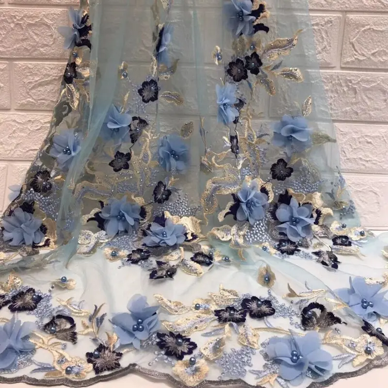 

New African lace fabric, high quality 2018 new African lace fabric wedding