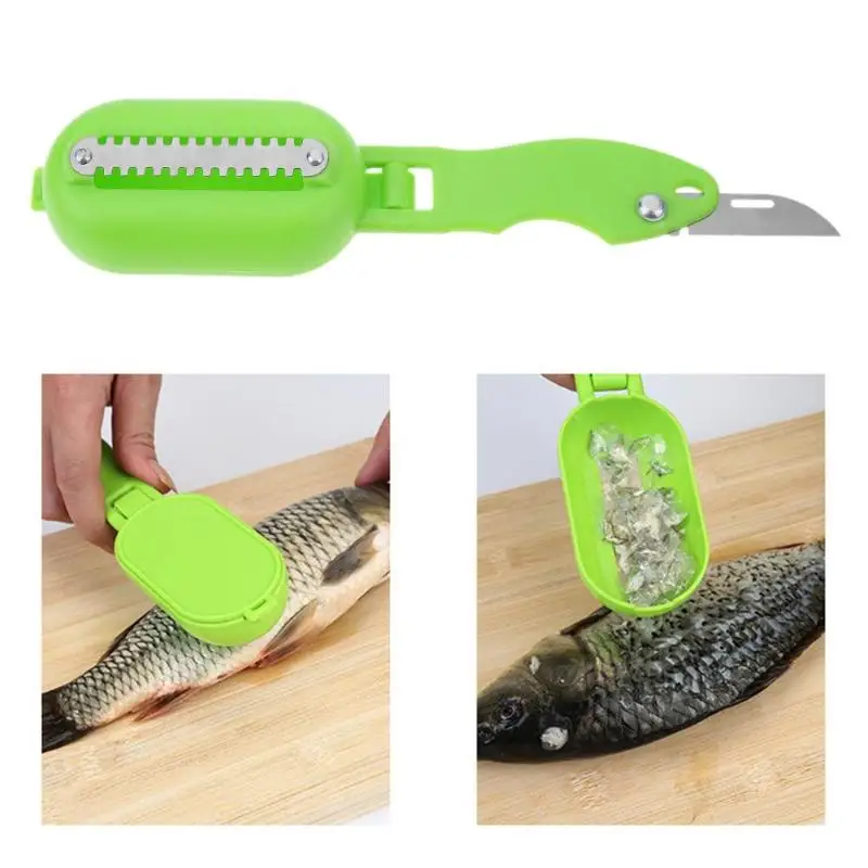 Plastic Fish Scales Skin Remover Scaler Knife Fast Fish Peeler Tool Fish Skin Steel Scraper Gadgets Fish Peeler Pesca Iscas Tool