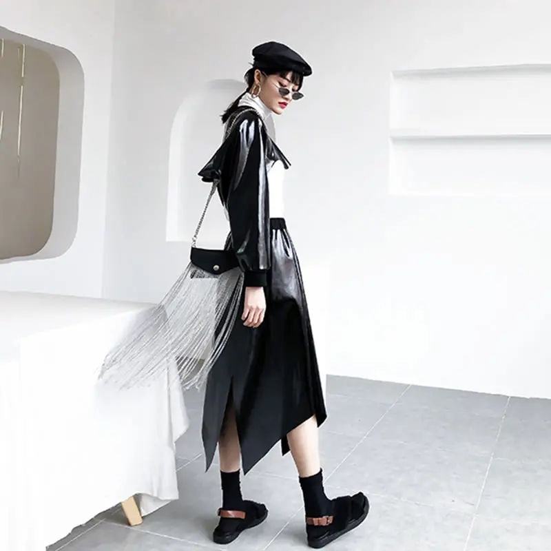 Black Wide Irregular Korea Dll2868 Color length Spring Ankle Leg Summer xitao 2019 Fashion Solid Pants Female Straight New T0BnAq