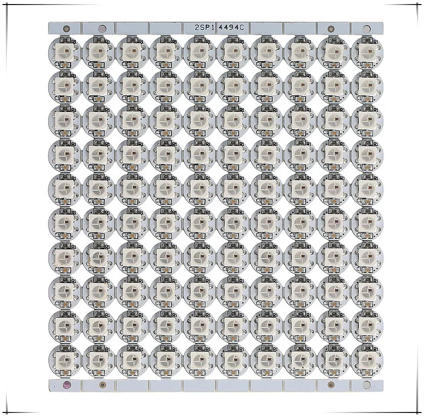 100 шт. WS2812B светодиодный чип с радиатором доска черный/белый PCB(10 мм* 3 мм) DC5V WS2811 IC 5050 SMD RGB светодиодный SK6812 RGBW