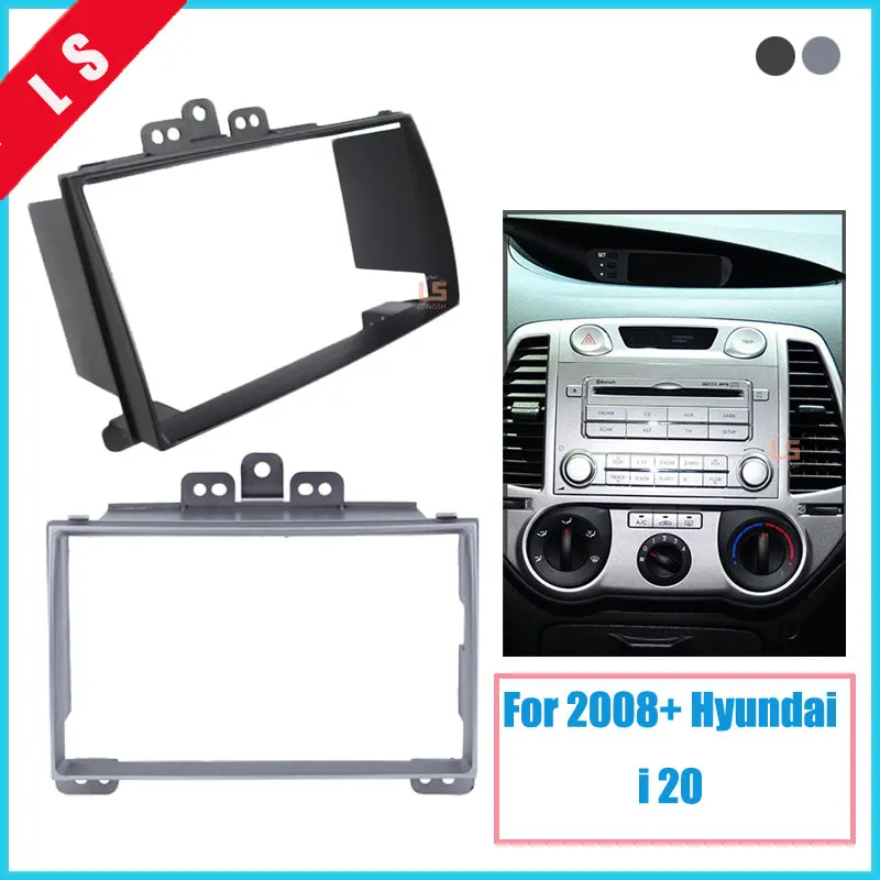 Mascherina telaio radio kit doppio 2 Din autoradio Hyundai i20 dal 2007 al 2011 