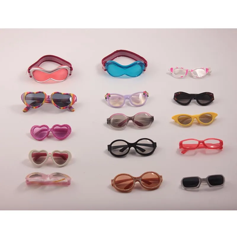 

15 styles glasses Doll Accessories Boneca Our Generation red & Blue Swimming Goggles Fit 18" Girl Doll Clothes