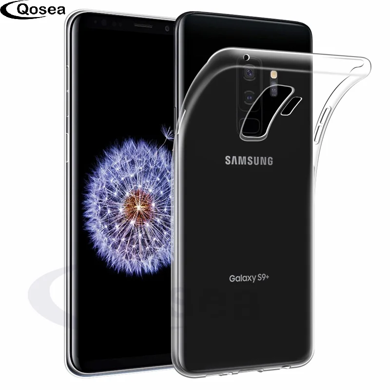 Qosea For Samsung Galaxy S9 Case Transparent Ultra-thin Slim Silicone Anti-knock Soft TPU Plus Protective Cover |