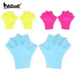 1 пара палец плавники перчатки для рук обучение весло Palm спортивные аксессуары для плавания
