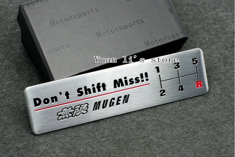 1 Pcs Don T Shift Miss Mugen 3 9 Aluminum Auto Body Gear Stick Sticker Emblems Car Styling Emblem Mugen Emblem Stickerauto Emblem Aliexpress