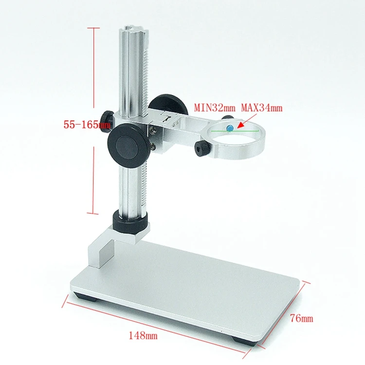 Универсальный алюминиевый настольный держатель для электронного цифрового USB микроскопа внутренний диаметр 32-34 мм Лупа из сплава Al