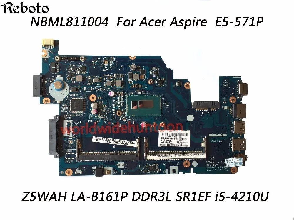 Материнская плата высокого качества для Acer E5 571P материнская NBML811004 i5 4210U DDR3 100%