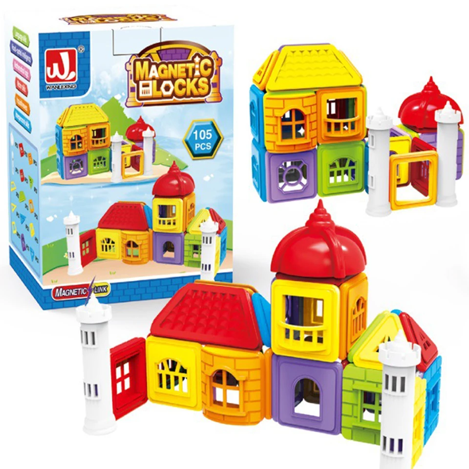 402pcs Mini Magnetic Blocks Designer Construction Set Building Toy Plastic Kids