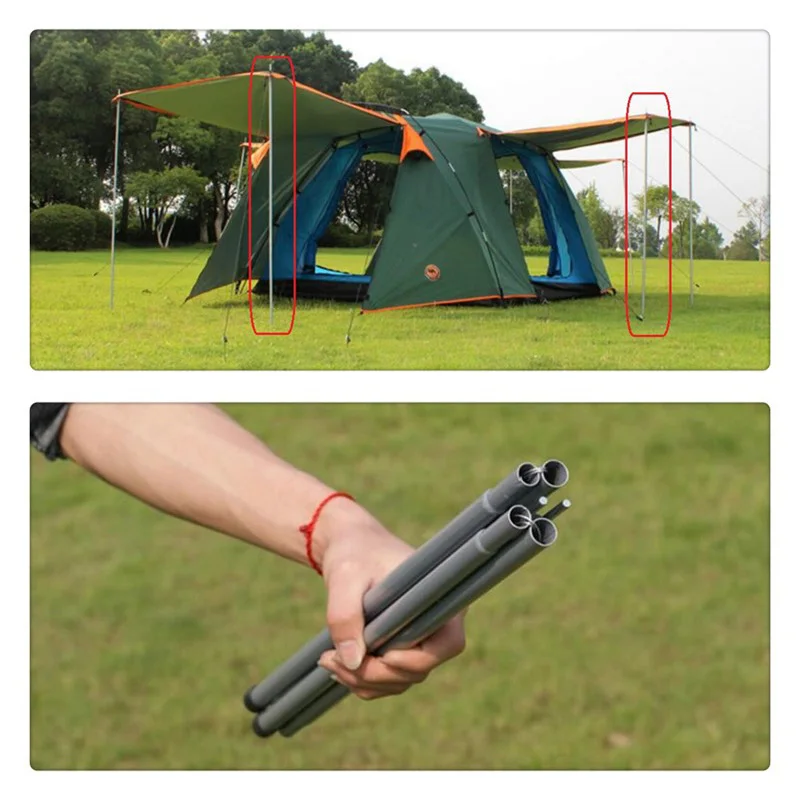 

2m 1m Outdoor Camping Folding Awning Rod Foldable Tent Pole Support Stand Pole Sun Shelter Tarp Beach Rods Tent Accessories