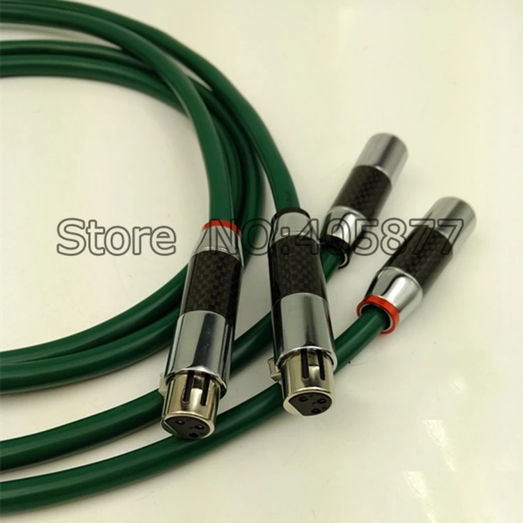 Пара 1 м OCC проводник XLR сбалансированный аудиокабель с углеродным волокном Plug HIFI