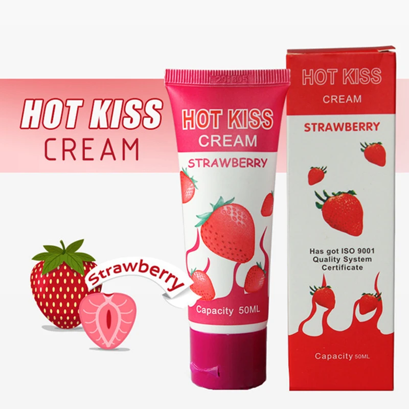 Hot Kiss Gel Anal comestible para mujer, lubricante de fresa para sexo, crema para orgasmo