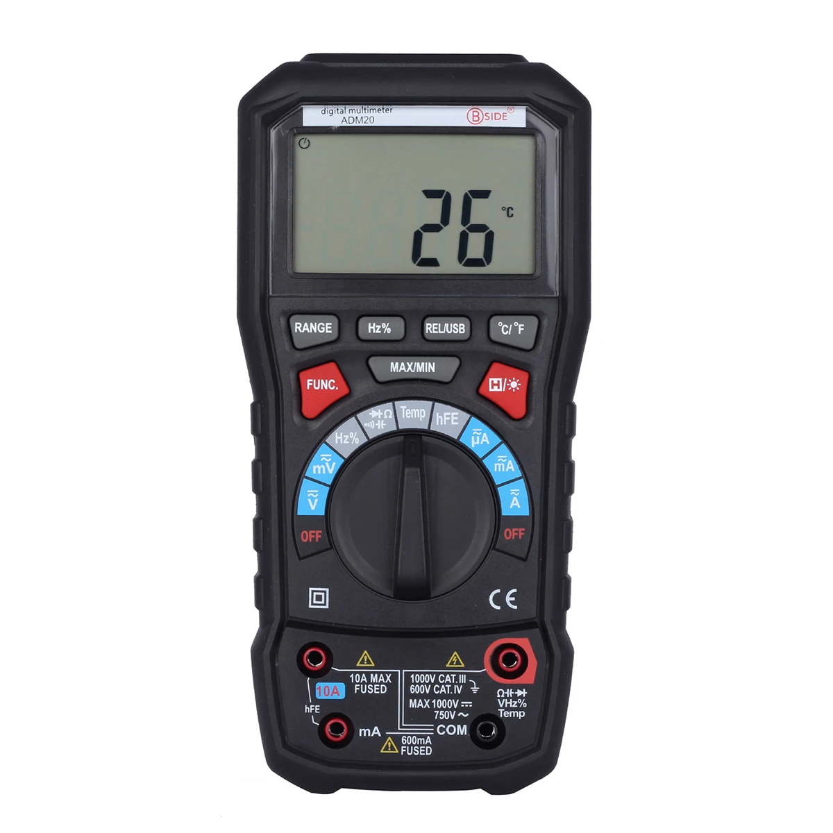 

High Accuracy 6000 Counts Clamp Meter USB Interface Digital Multimeter Ampere Meter Voltage Tester