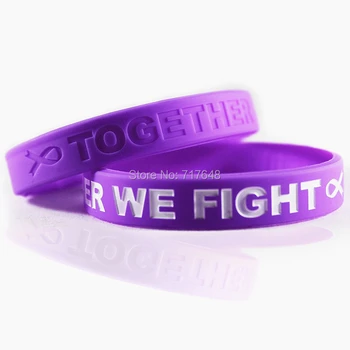 

300pcs Awareness Pancreatic Cancer Purple wristband silicone bracelets free shipping by FEDEX
