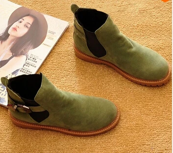 

POPULAR 2016 Autumn and Winter Women Boots Suede Leather Fashion Ankle Boots Women's Boots Casual Brand Shoes