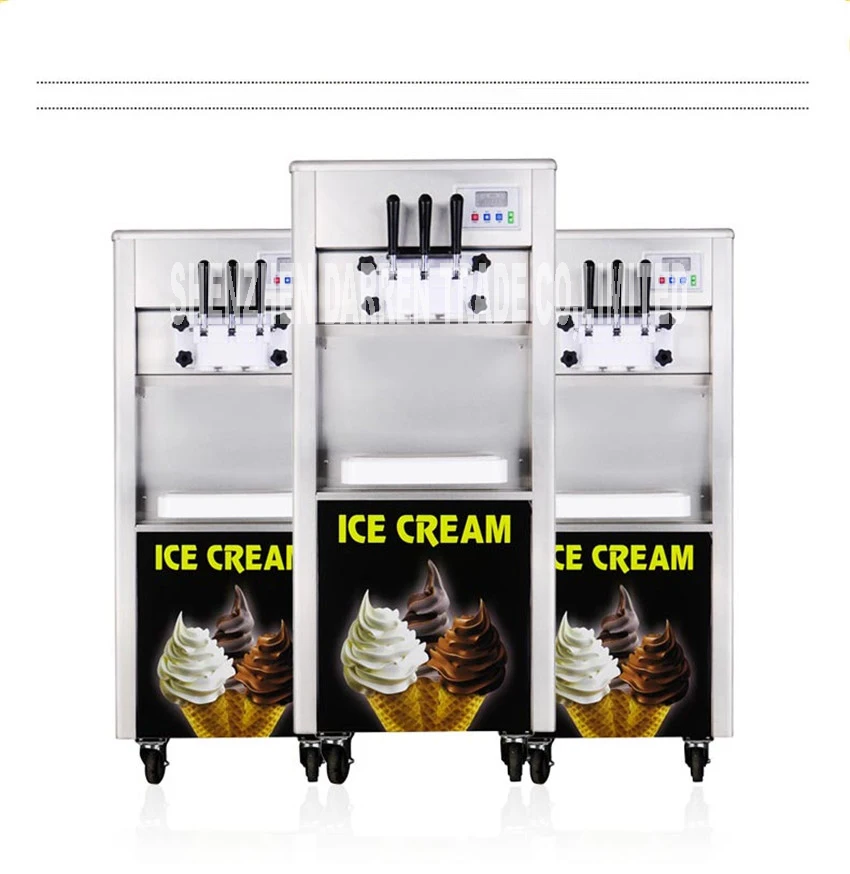 Доставка по морю коммерческих bql-818 вертикально Мороженое машина мягкая Мороженое Maker 110 ~ 220 В/1800 Вт Номинальная выход 18-23l/ч