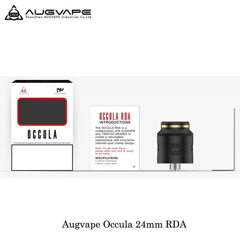 Электронная сигарета Augvape Occula 24 мм RDA одна/двойная катушка переприспосабливаемая