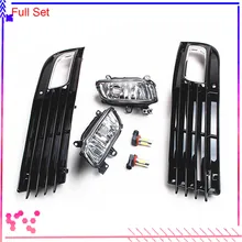 Черный Передний левый правый бампер нижний противотуманный светильник светодиодный фонарь решетки крышки для AUDI A8 Quattro D3 2008-2010 4E0 807 681 4E0 807 682