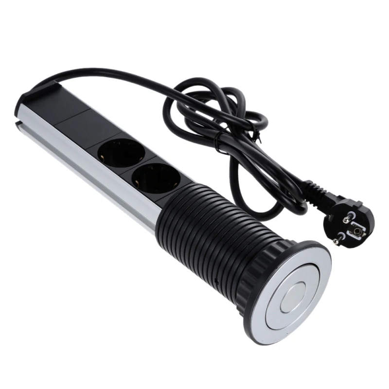  220V 16A tire hacia arriba 3 enchufes eléctricos 2 toma de corriente USB encimeras Escritorio de co