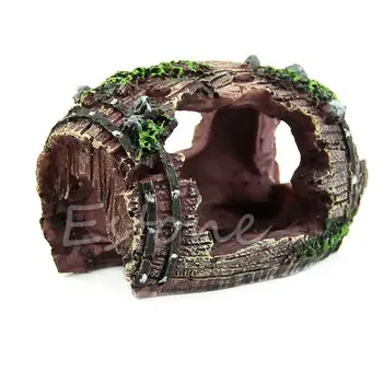 

Hot Sale Aquarium Fish Tank Artificial Barrel Resin Ornament Cave Landscaping Decoration
