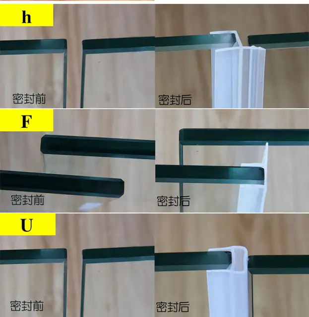 Weatherstrip Draft Stopper 6mm Glass Screen Sliding Sash Shower