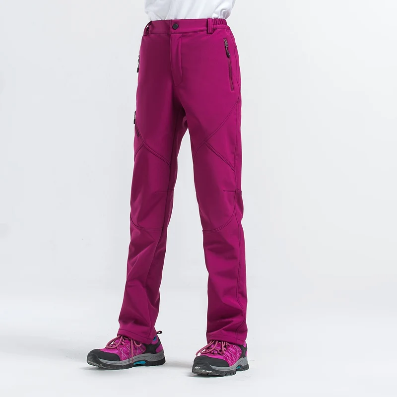 Goexplore pantalones de invierno impermeable a prueba de viento Camping Trekking de lana térmica cálido pantalones de cáscara suave pantalones de senderismo para mujer Goexplore pantalones de invierno impermeable a prueba de viento Camping Trekking de lana térmica cálido pantalones de cáscara suave pantalones de senderismo para mujer