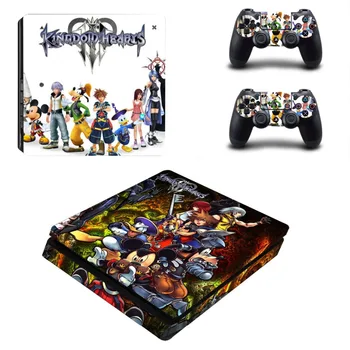 

Game Kingdom Hearts 3 PS4 Slim Skin Sticker For Sony PlayStation 4 Console and Controller PS4 Slim Skin Decal Vinyl