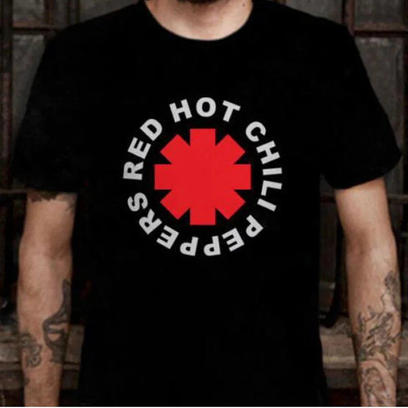 Men/'s Red Hot Chili Peppers Distressed Asterisk T-Shirt