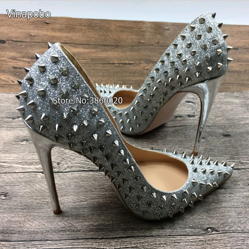 2Silver-rivets-high-heels-patent-exclusive-brand-needle-rivet-shallow-mouth-high-heels-pump-wave-10 (4)