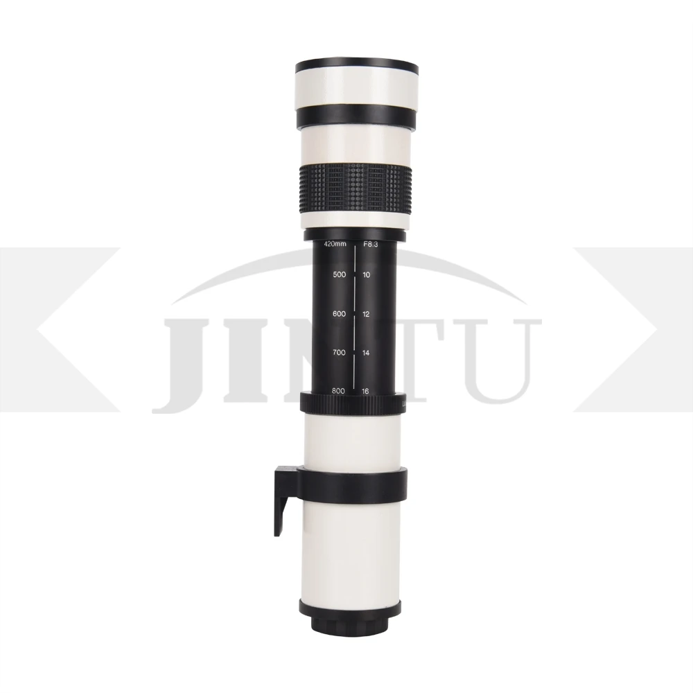 JINTU 420 800 мм HD телефото зум Ручной объектив F/8 3 F16 + T2 адаптер для Canon Nikon SLR Pentax Sony NEX M4/3