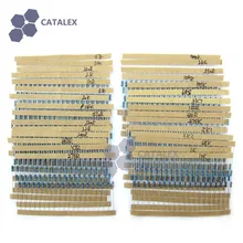 1/4วัตต์แพ็คตัวต้านทานแหวนสี10โอห์ม-1เมตรโอห์ม/30x20 PCSสำหรับโครงการDIY(China)