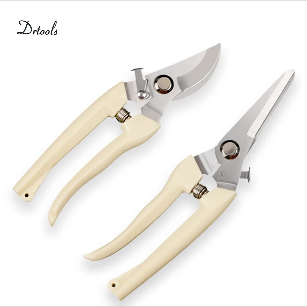 

17cm Pruner Tree Cutter Gardening Pruning Shear Scissor Stainless Steel Cutting Tools Set Home Tools Anti-slip