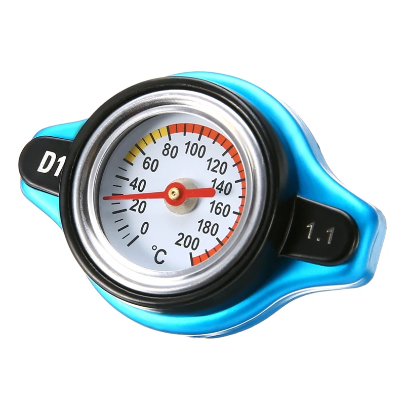 

2017 New 1.1 Bar Steel Thermo Thermostatic Radiator Cap Cover 16 PSI Pressure Rating Temperature Gauge Universal Fit For Car