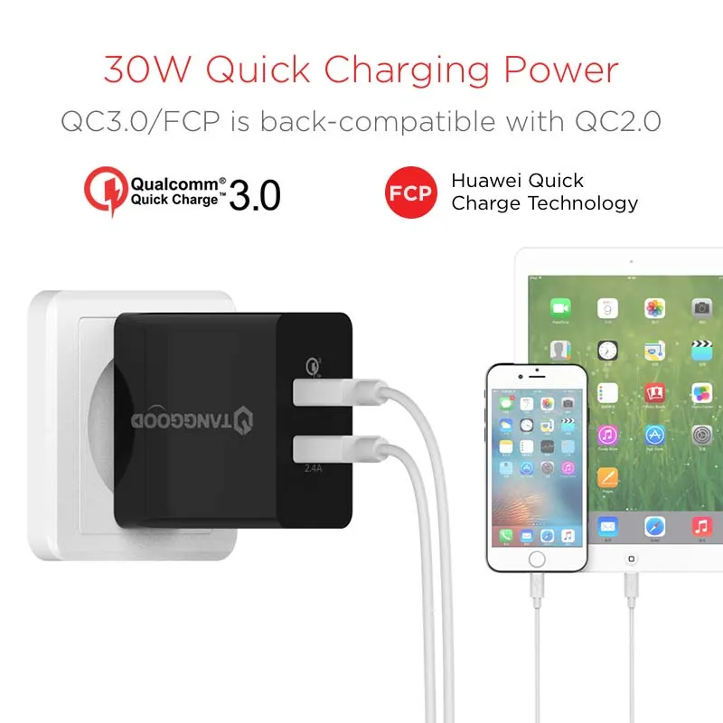 Зарядное устройство : 30 Вт, поддержка QC3.0. Samsung s51 quick charge. Зарядка для телефона quick charge 2.0 qc5500.  Двойные USB-зарядки QC3.0.