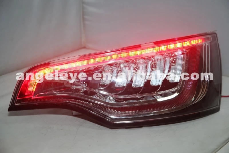 Для Audi Q7 светодиодный задний светильник задний фонарь задний светильник 2006-2010 год серебристый корпус красный цвет SN