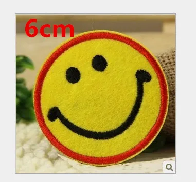 

Fabric applique decoration stickers patch stickers patch yellow little smiley