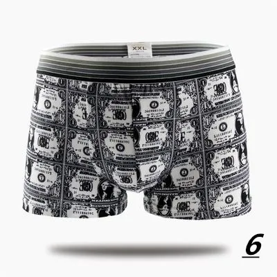 2023 Fashion Silk Underwear Men Lovely Cartoon Print Man Boxers Homme Comfortable Underpants Soft Breathable Male Panties 30pcs