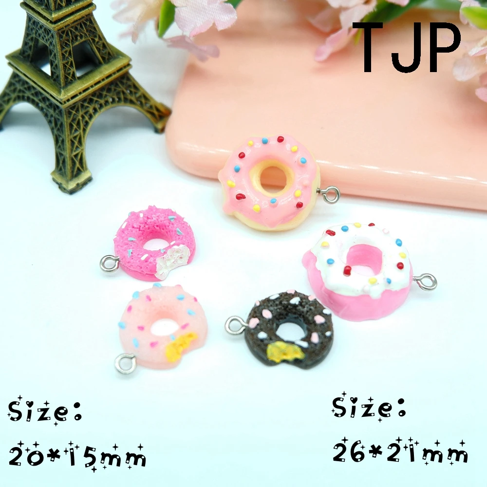 Kawaii Подвески пончики для самостоятельного изготовления украшений браслетов