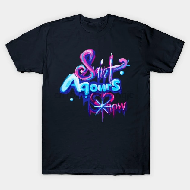 

Men Short sleeve tshirt Saint Aqours Snow Graffiti Style 1 Anime T Shirt Women t-shirt