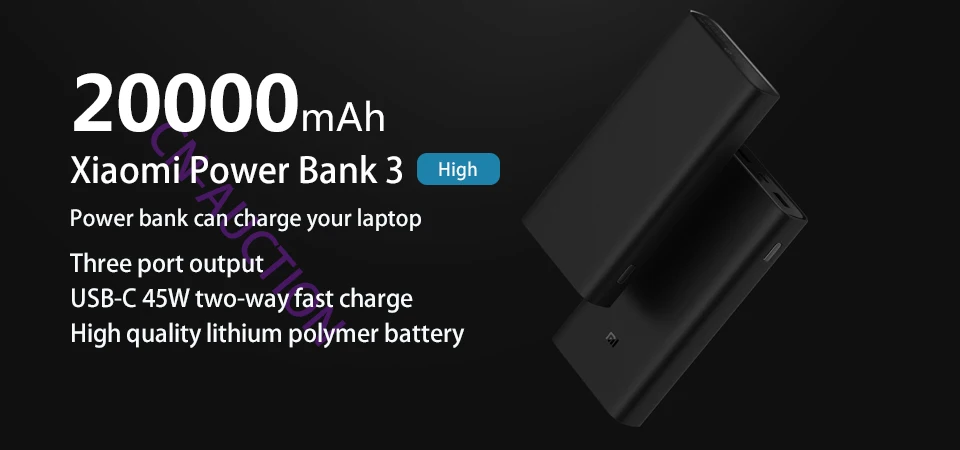 Xiao mi power Bank 3, 20000 мА/ч, портативное зарядное устройство, источник питания, два USB USB-C, двусторонняя быстрая зарядка, mi внешний аккумулятор