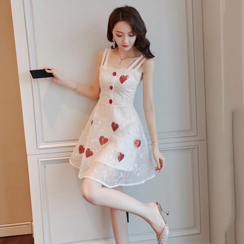 Women's Clothing Dresses fashion brand summer style spaghetti strap off
shoulder Backless strapless sweet a-line mini-dress new