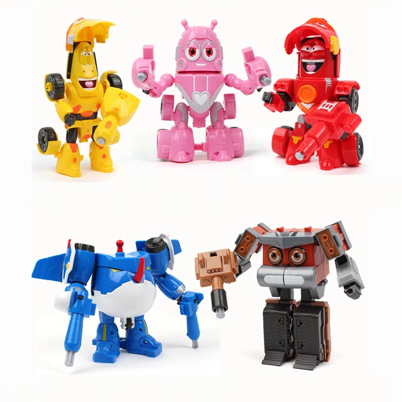 Details about   Fun Larva Robot Transformation Car Toy Action Figure Red Birthday Gift NEW