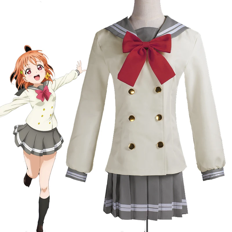 Buy Anime Lovelive Sunshine Aqours Takami Chika Long Sleeve Sailor Suit Love 