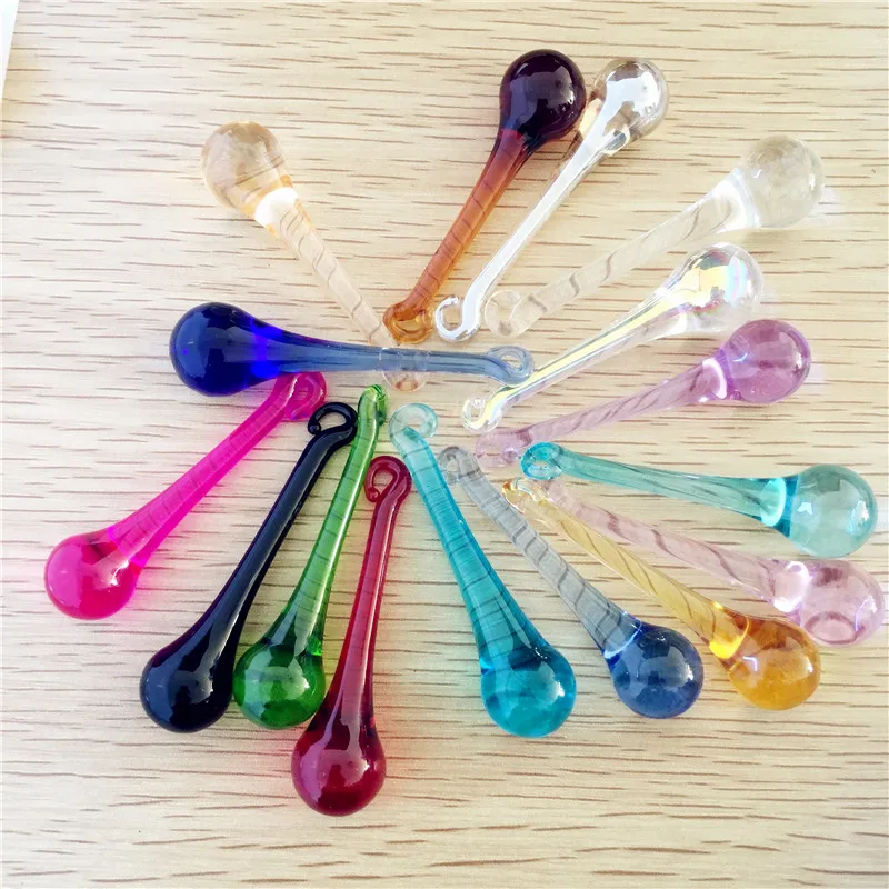 

14pcs/Lot 20x80mm Mixed Color Crystal Glass Raindrop Prism Pendant Chandelier Parts Crystal Lamp Parts Hanging Lighting Parts