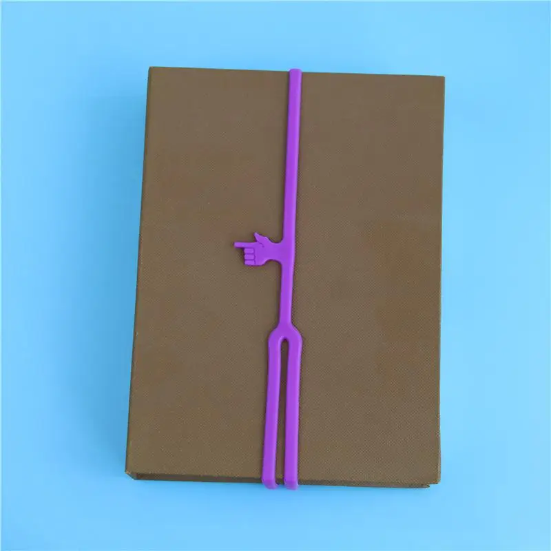 1 шт новая симпатичная силиконовая Закладка с указателем пальца, цветная книжная закладка для офиса, забавный подарок - Цвет: F