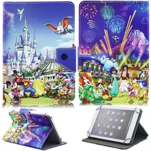 Окрашенный универсальный чехол для планшета 9,7 10 10,1 дюймов, кожаный чехол с мультяшным рисунком для iPad 9,7 ''samsung 10,1''