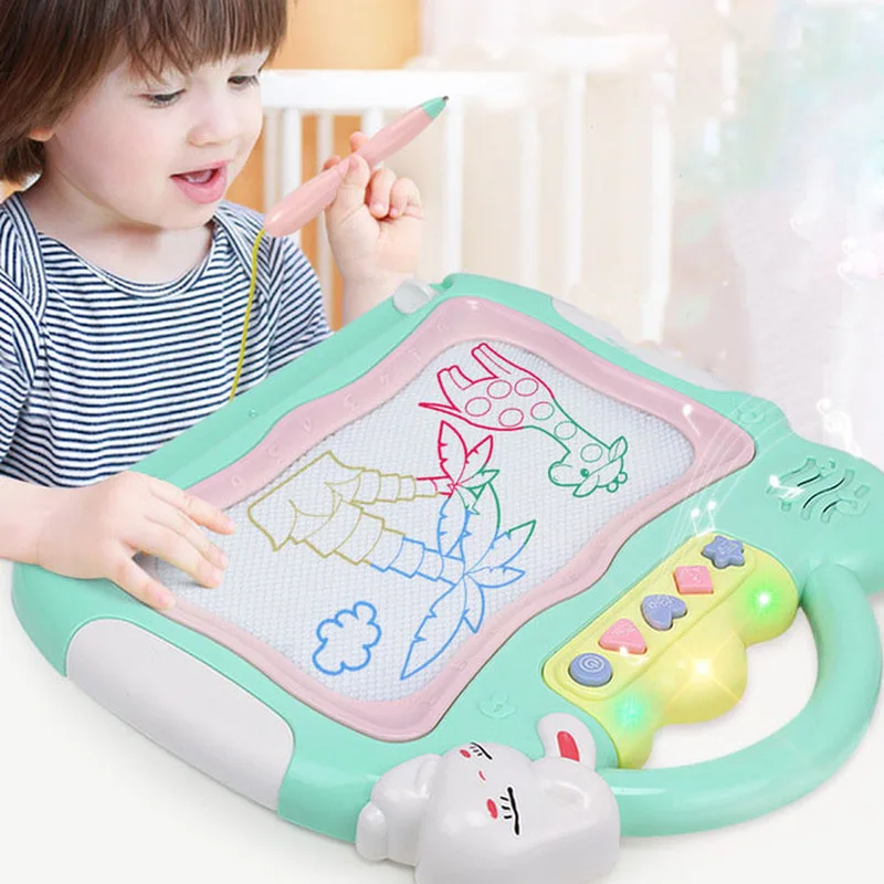 

Multi-Function Magnetic Drawing Board with Light Music Kids Painting Writing Toys Educational Early Learning Toys for Children