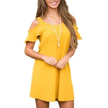 JOYNERO 2017 Summer New Fashion Sexy Ladies Strapless Suspenders Flounces Dress Plus Size S-XL Women Clothing Europe Female Pop